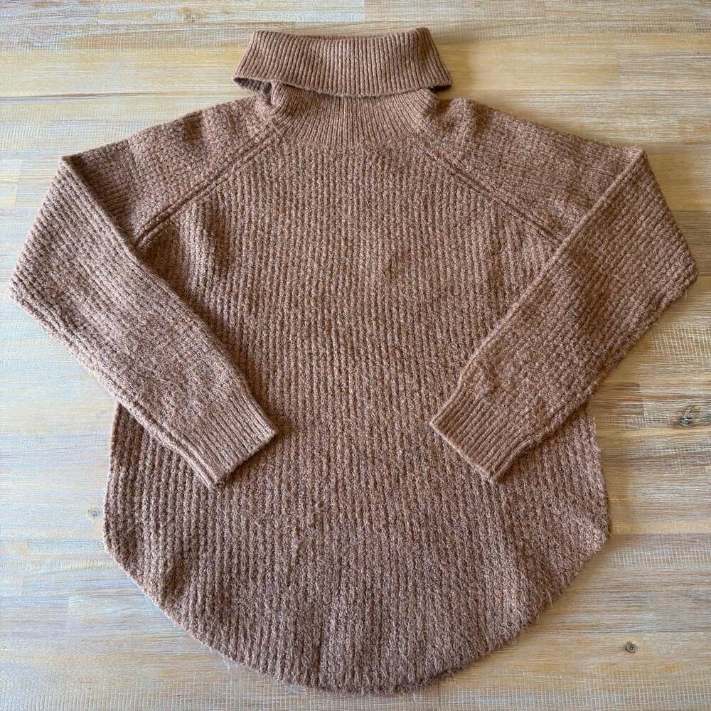 Kuhl Sienna Sweater Size S Brown Turtleneck Curved Hem